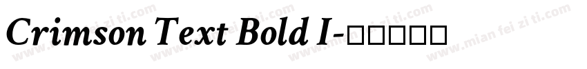 Crimson Text Bold I字体转换